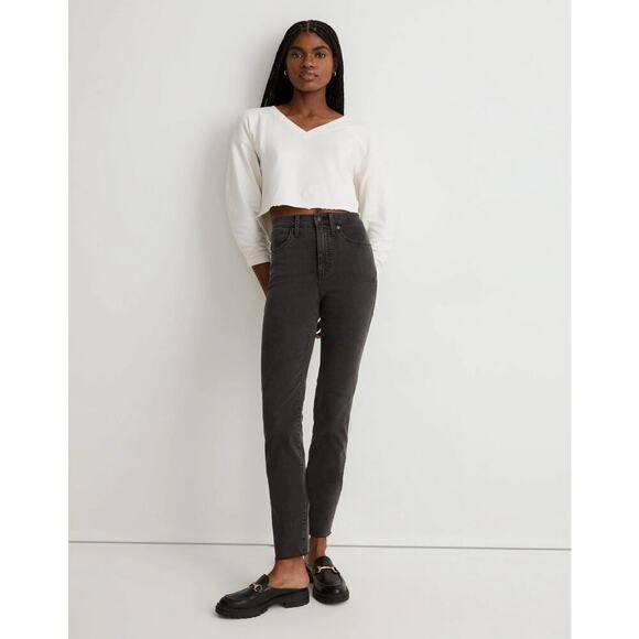 MADEWELL Stovepipe Jeans in Banberry Wash Raw-Hem Edition Size 28 - Picture 1 of 10
